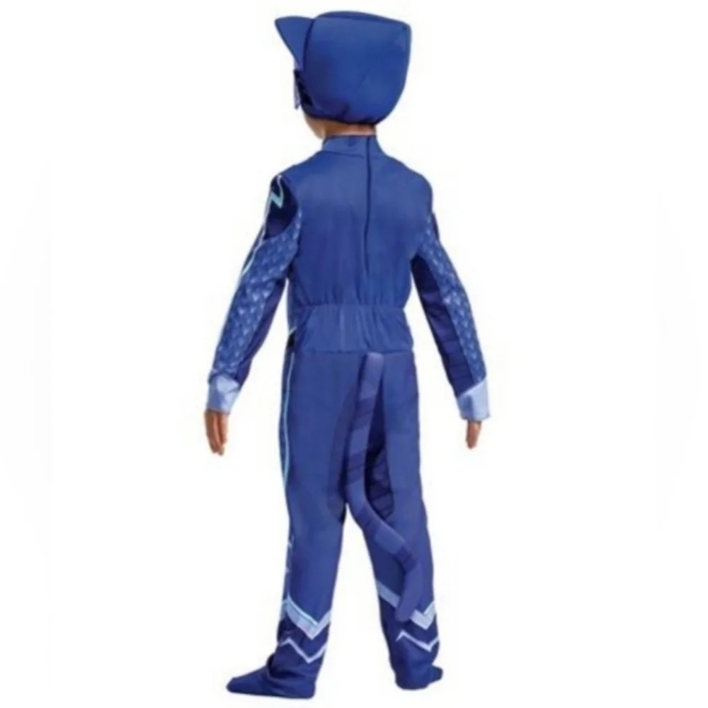 NWT PJ Masks Catboy Classic Halloween Costume Jumpsuit with Headpiece 3-4T New - Picture 2 of 8